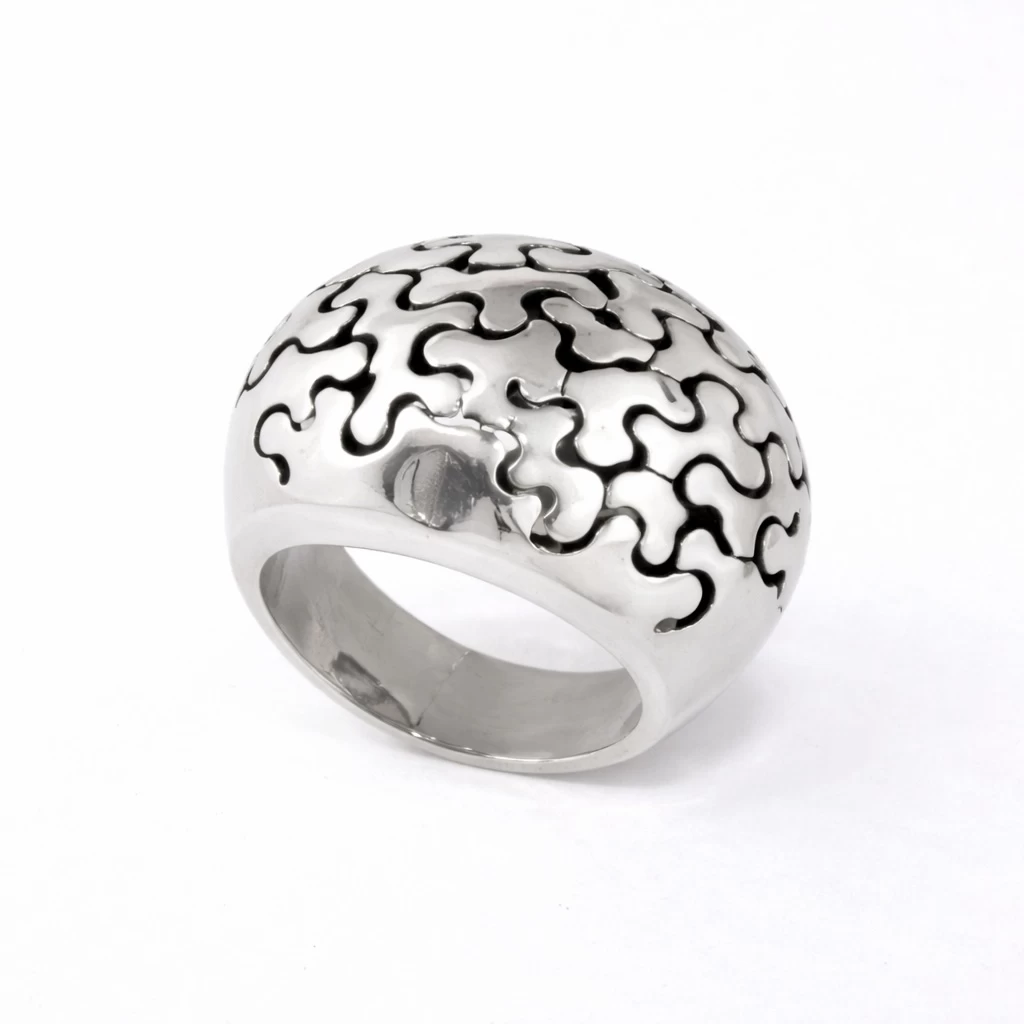 Anello Puzzle Bombato