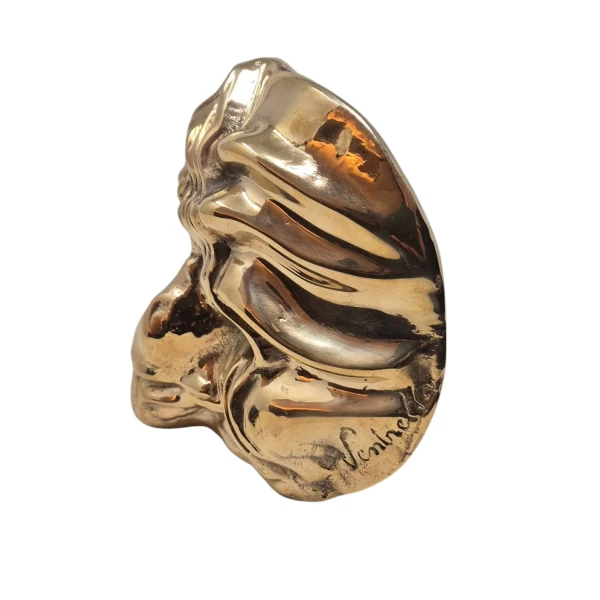 Maschera di Pulcinella in Bronzo indossato