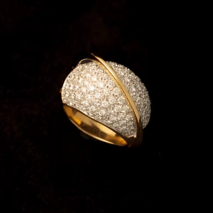 Anello Saturno oro e brillanti