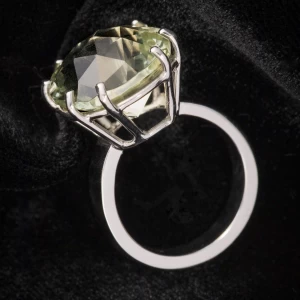 Anello Oro con Prasiolite