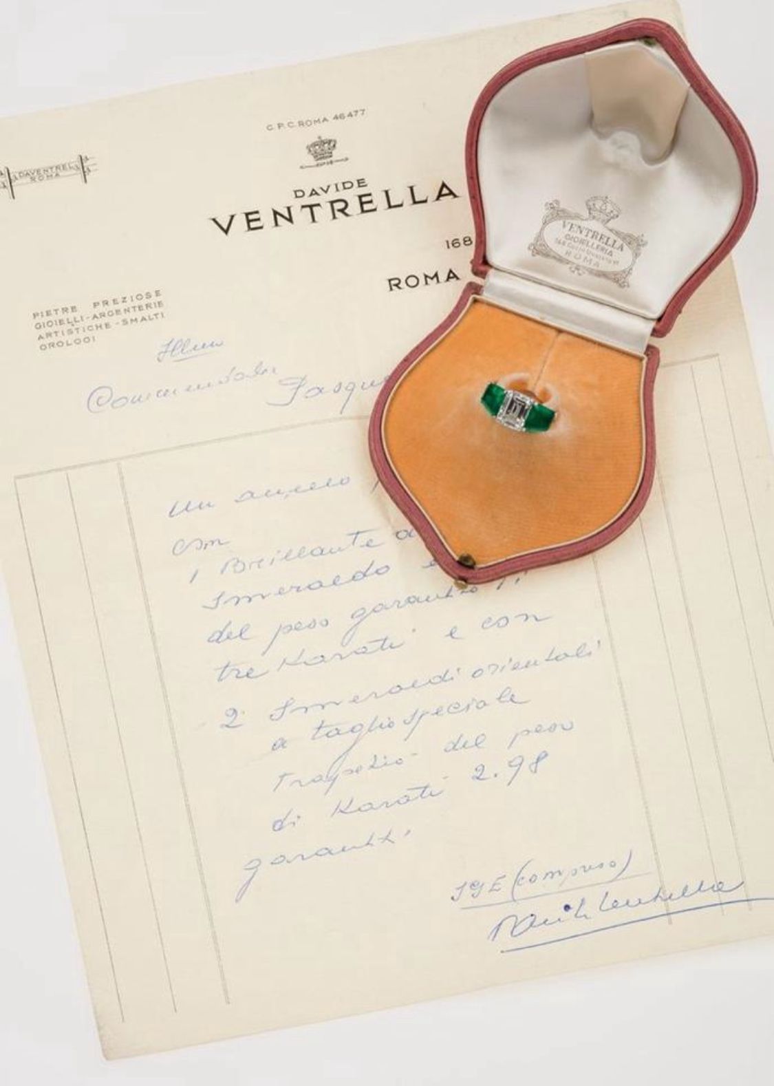 Carta intestata storica Davide Ventrella, Roma
