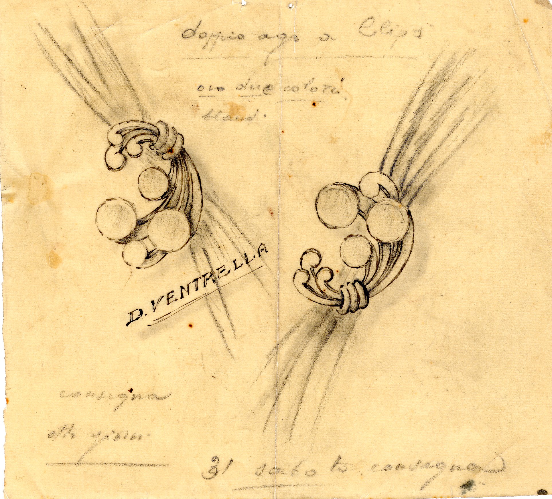 Bozzetto originale di un gioiello — D. Ventrella