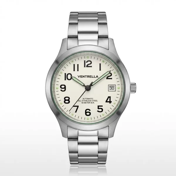 Orologio Ventrella Automatico — Acciaio, Quadrante Avorio