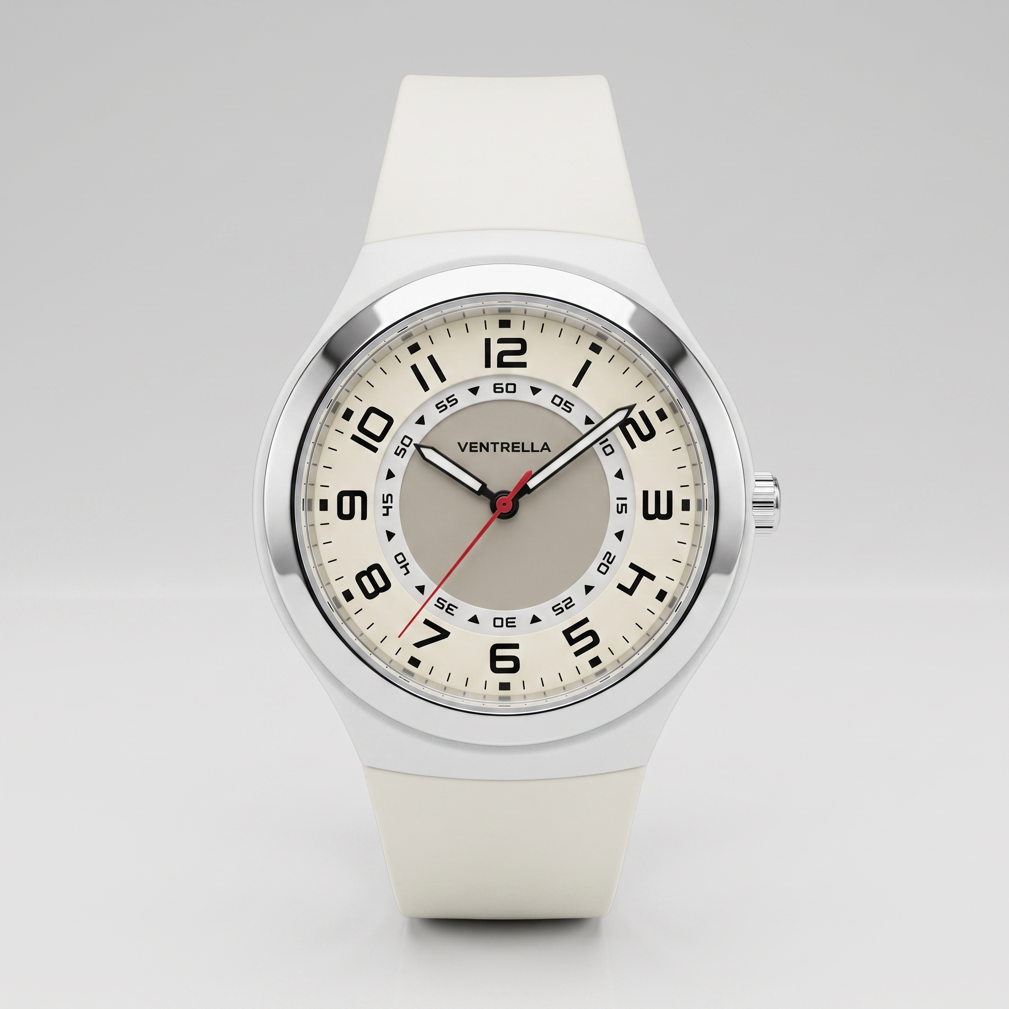 Orologio in Acciaio e gomma al quarzo